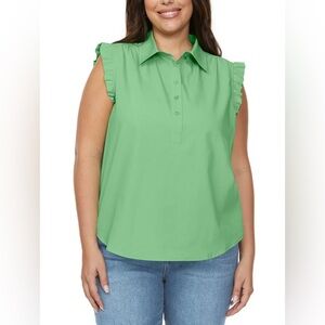 LOFT Ruffle Trim Blouse NWT ✨ Feminine Chic Staple